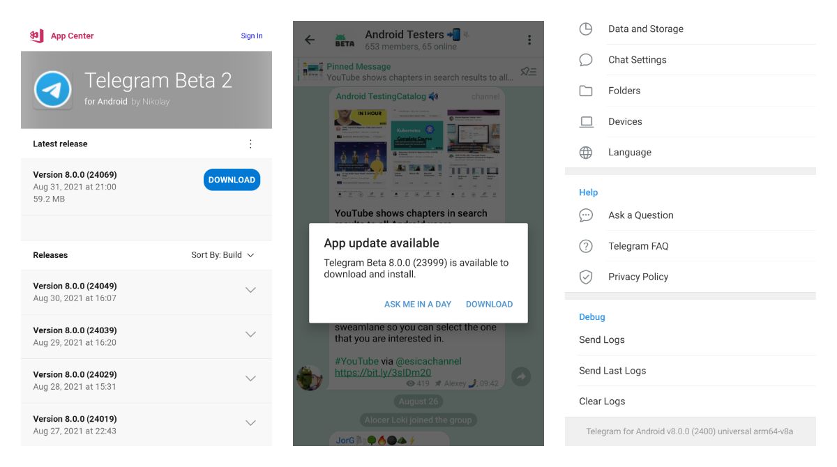 How to update Telegram beta app on Android if it fails