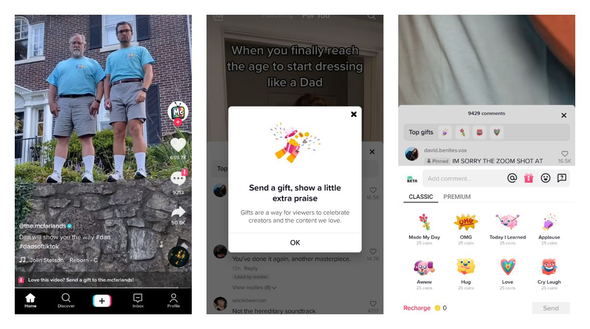 ICYMI: TikTok expanded its gift comments to more users