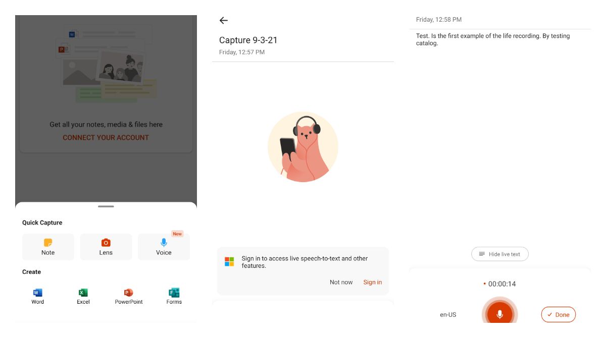 ICYMI: Microsoft Office allows capturing voice notes with live transcripts on Android