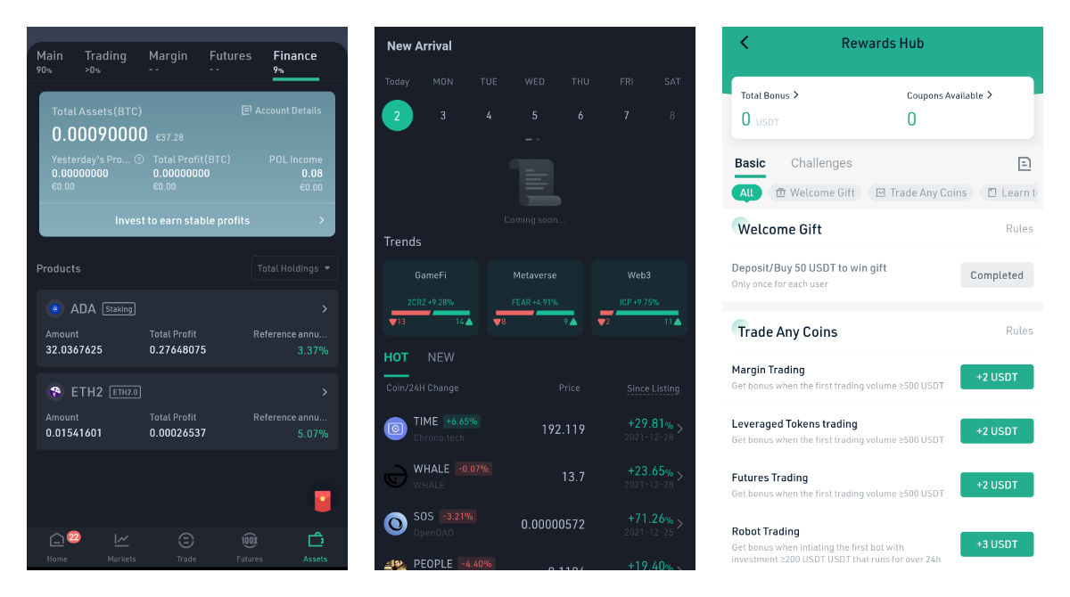 KuCoin for Android now shows trends for New Listings and more