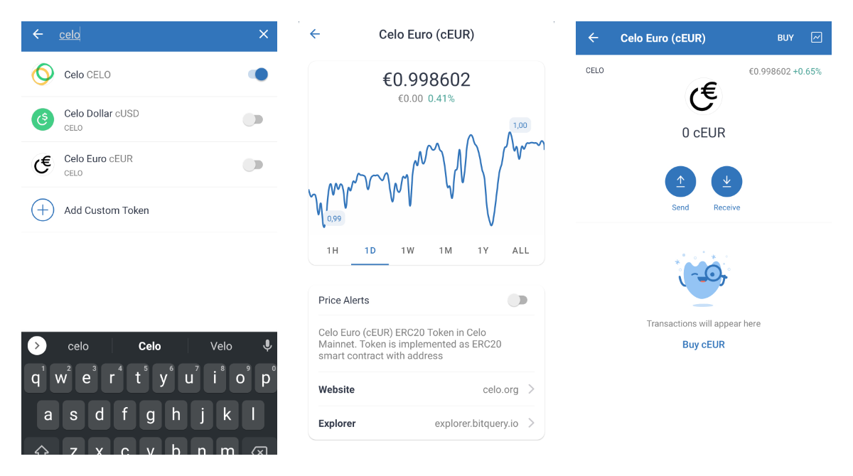 Now you can use Celo stablecoins with Trust Wallet