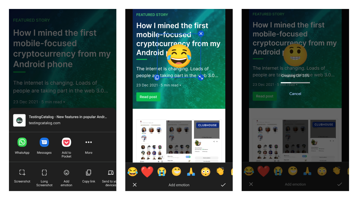 Chrome beta 98 for Android comes with animated emoji screenshots and a new privacy guide