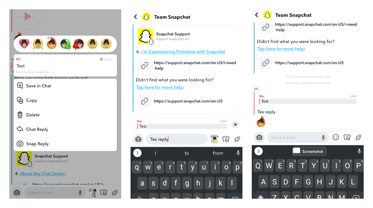 ICYMI: Now you can reply and react to messages on Snapchat for Android