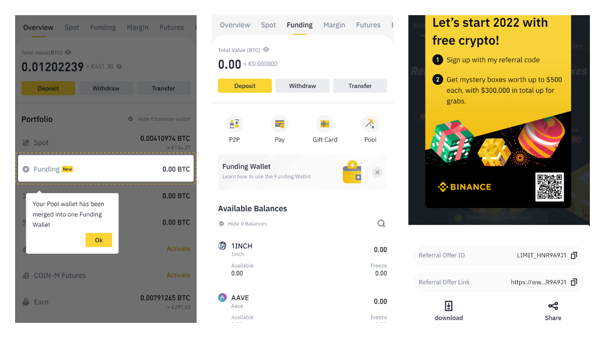 ICYMI: Binance renamed Pool Wallets into Funding and added new 2022 boxes