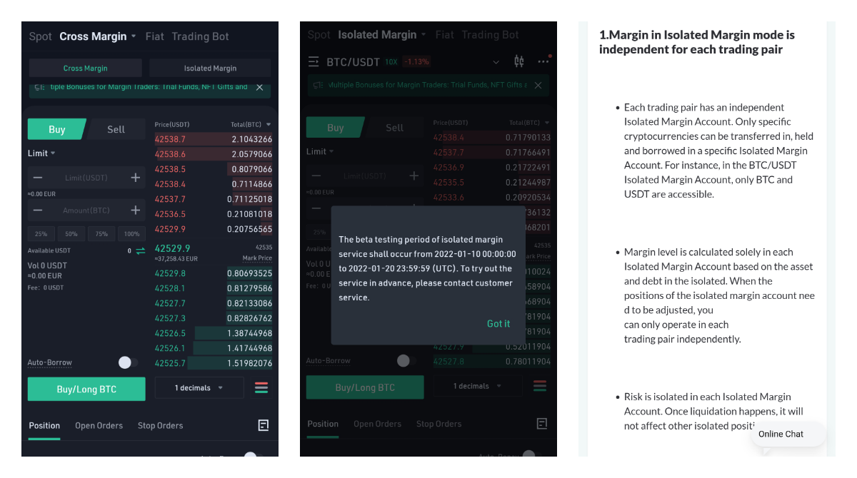 KuCoin made isolated margin trading available on Android in beta