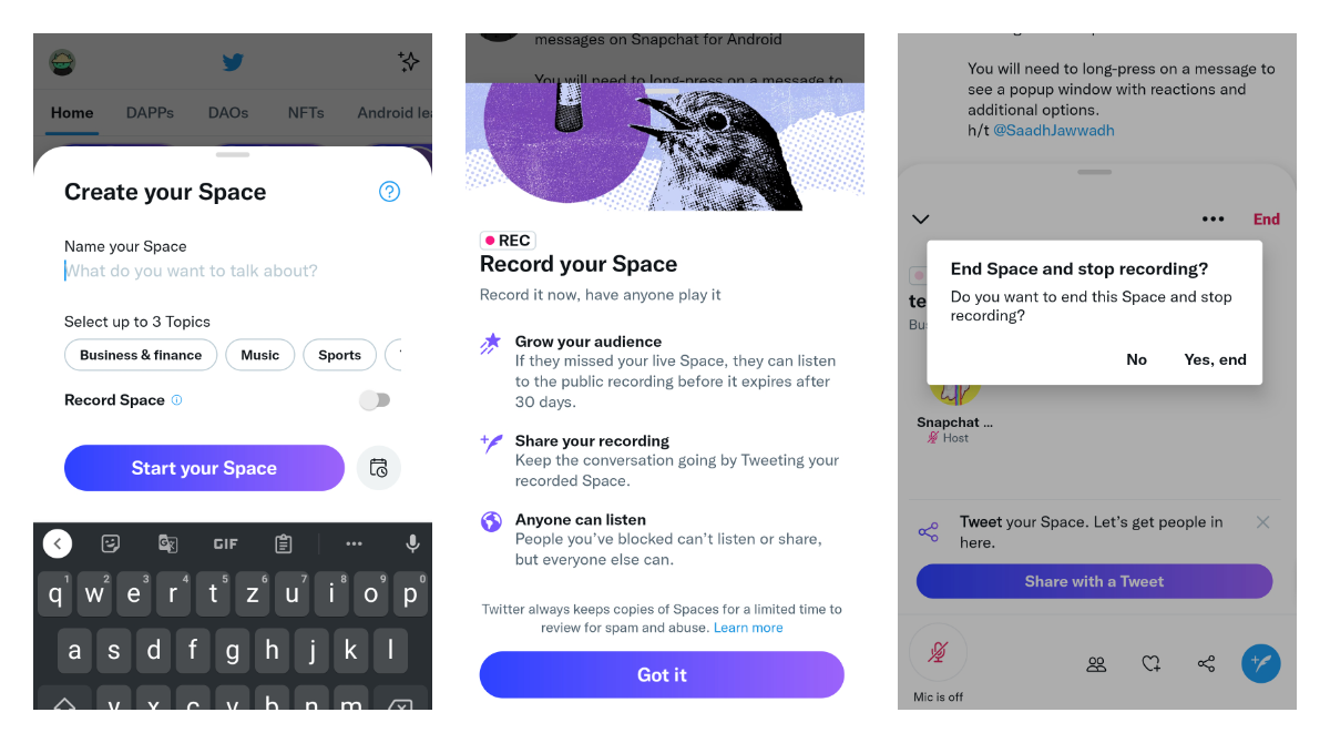 ICYMI: Twitter released Spaces recording and playback features to everyone on Android