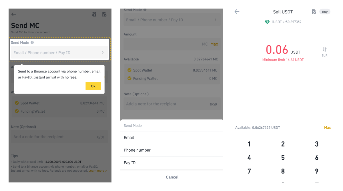 Binance now allows no-fee transfers between accounts and adds a new way to sell crypto