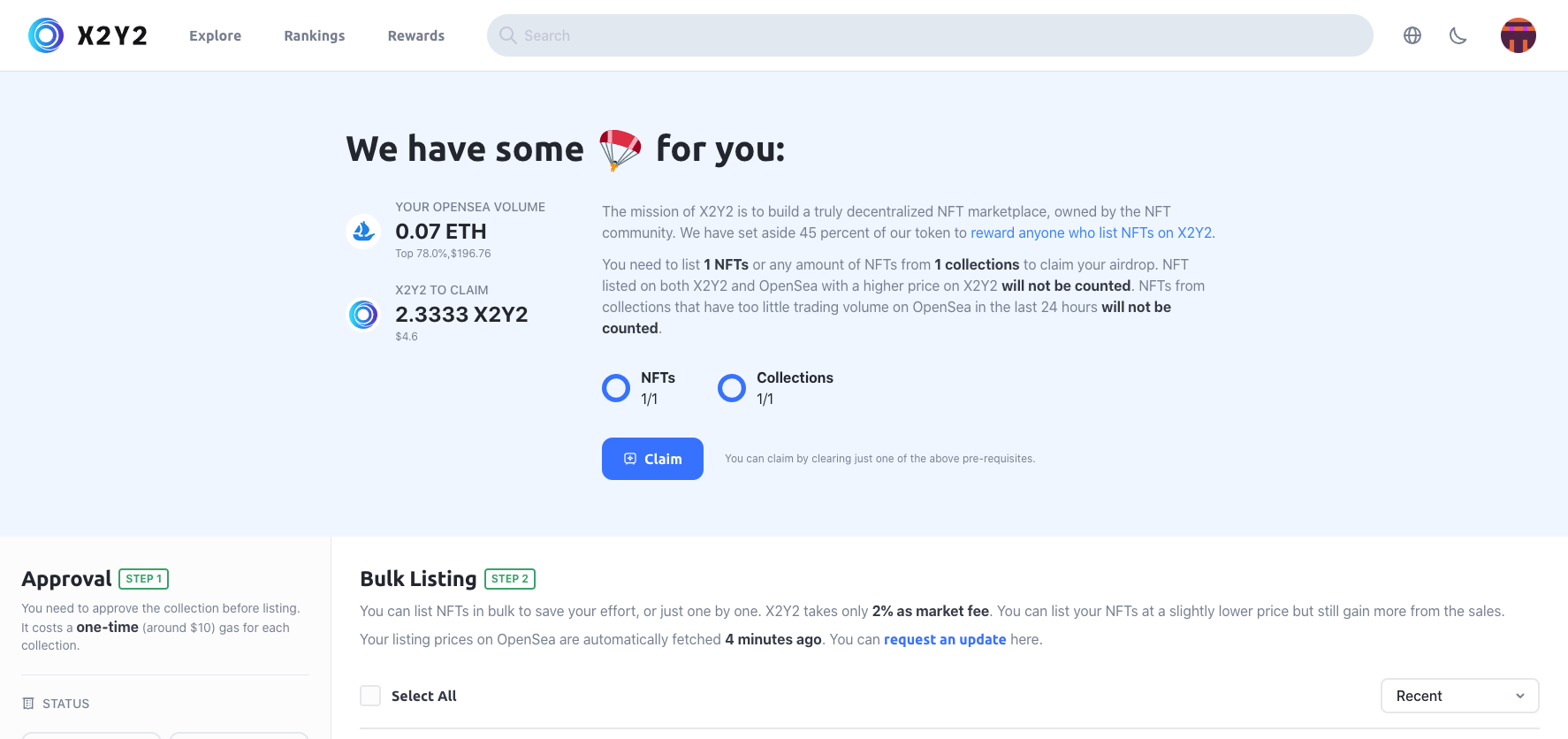 A new X2Y2 NFT marketplace is airdropping its tokens to OpenSea users
