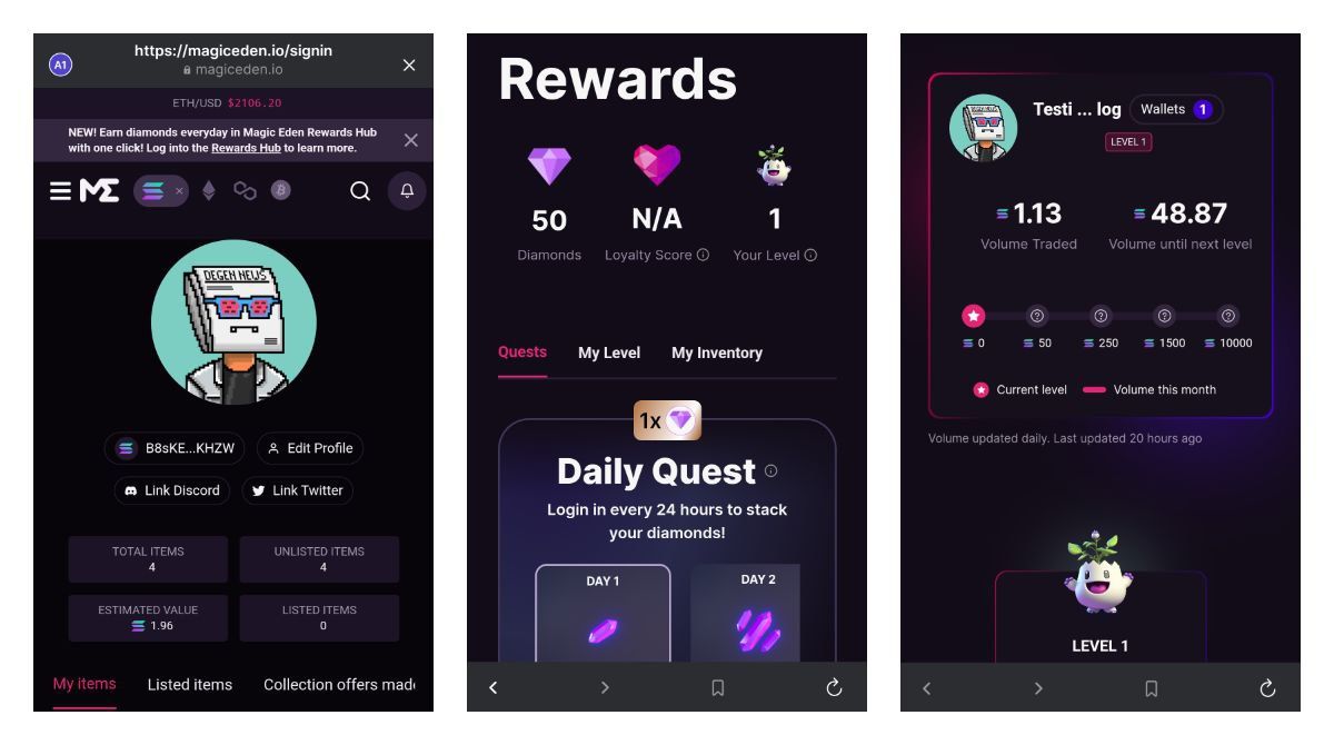 Magic Eden adds more gamification features by introducing daily quests