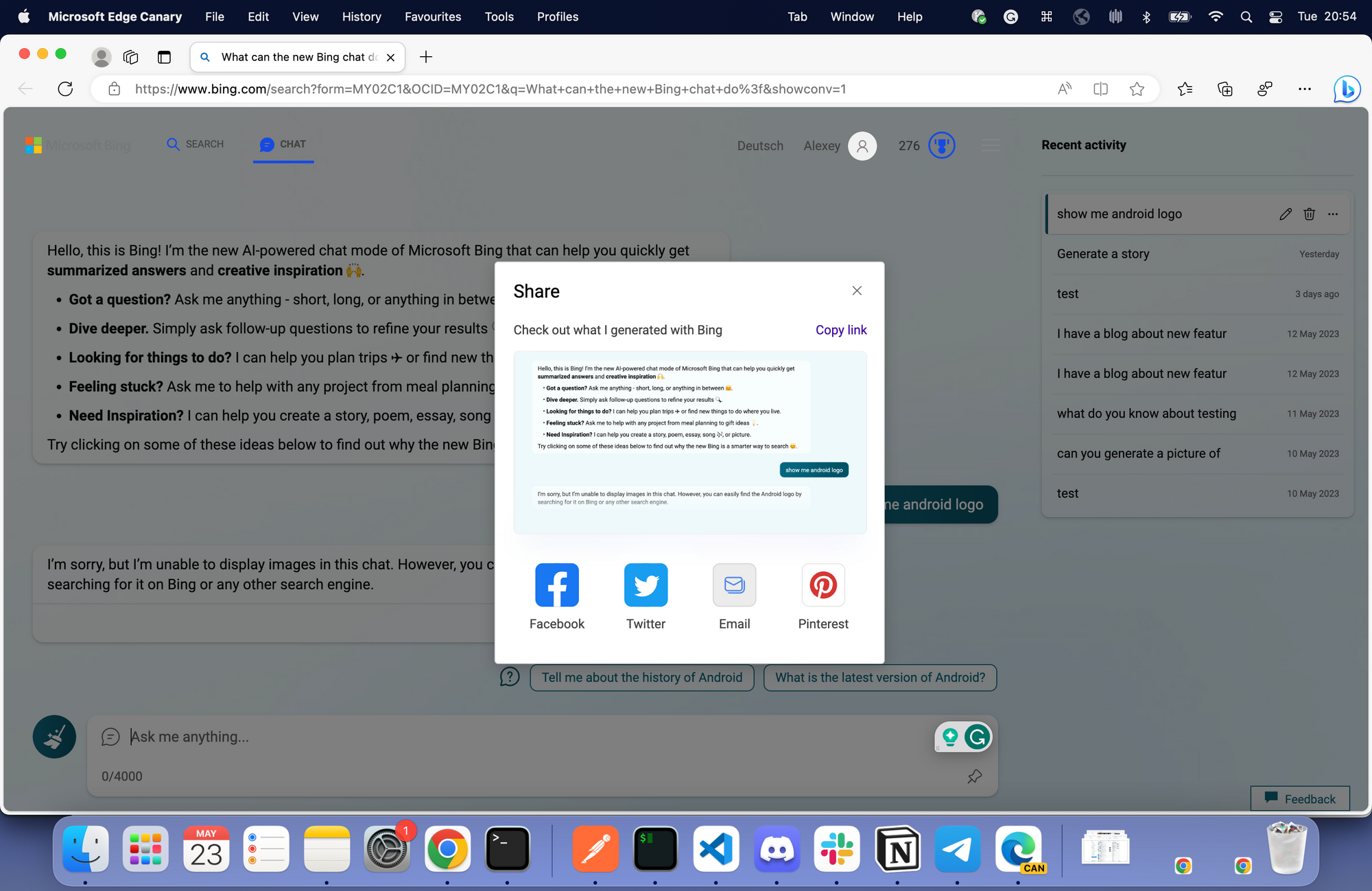 ICYMI: Edge browser rolled out chat history along with editing and sharing options for Bing AI