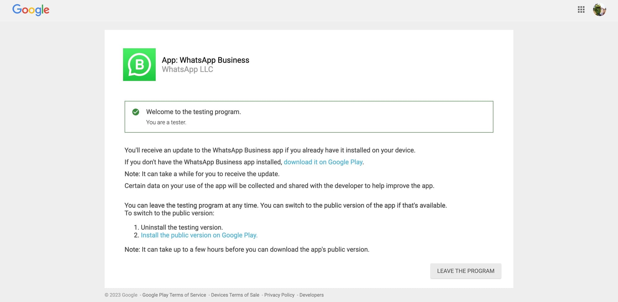 How to become a WhatsApp Business beta tester on Android
