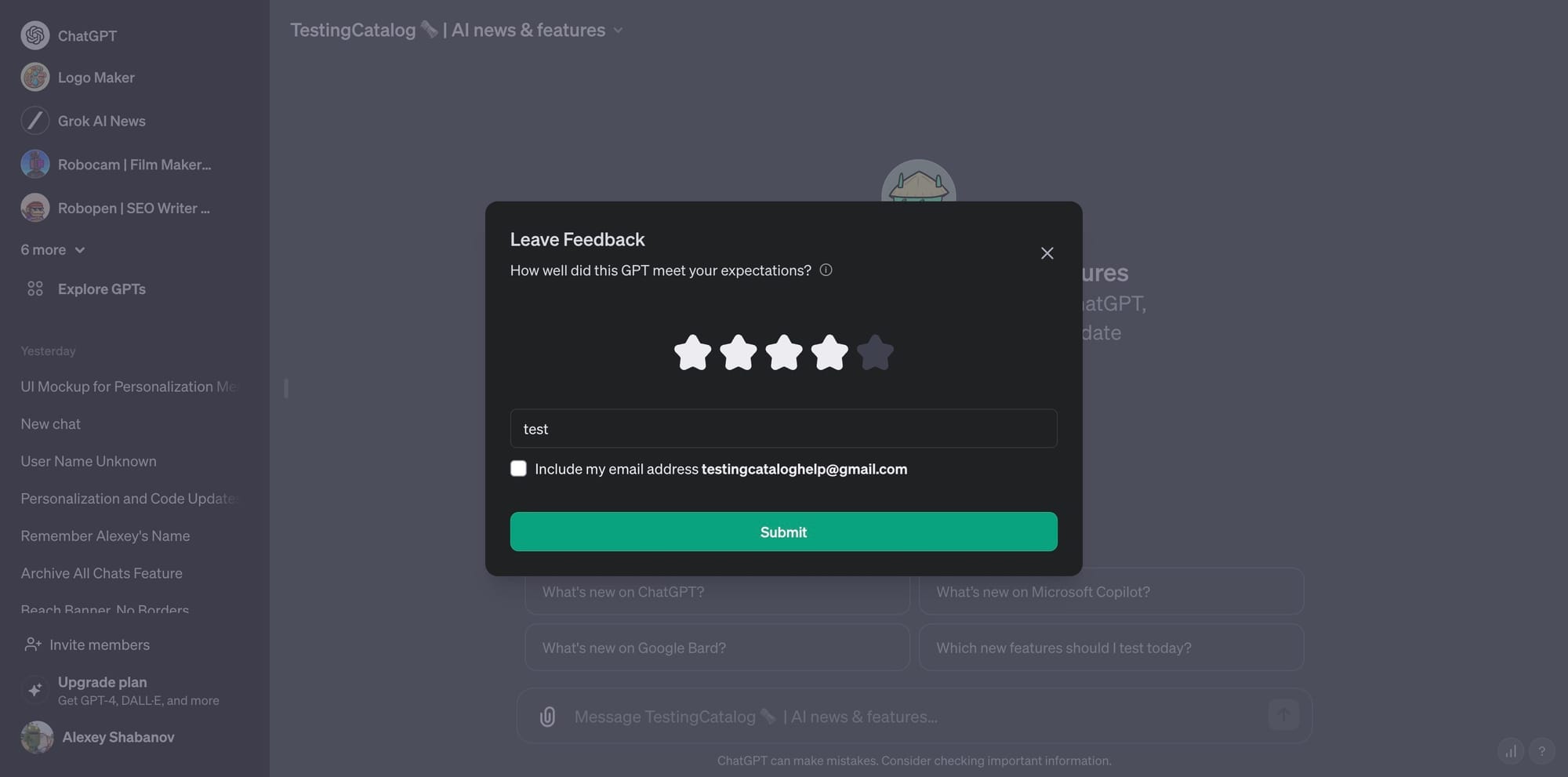 ICYMI: ChatGPT debuts 5-star rating system for custom GPTs despite technical glitches