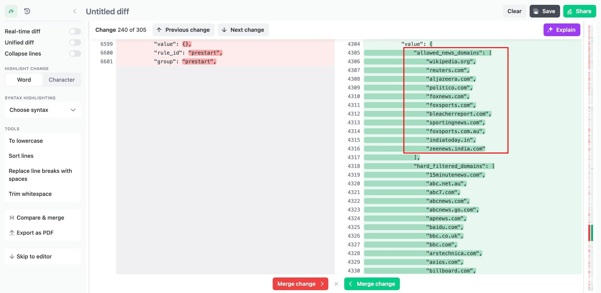 ChatGPT is testing allowlist and blocklist for news websites (full domains dump)