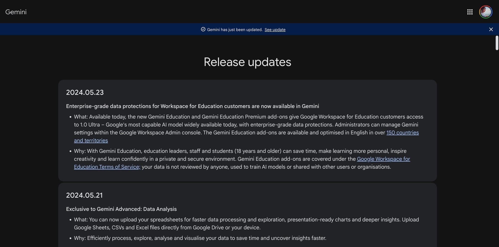Google Gemini got enterprise-grade data protection for Workspace for Education
