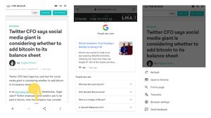 Google search app for Android is testing a bottom bar that shows other web results for the topic