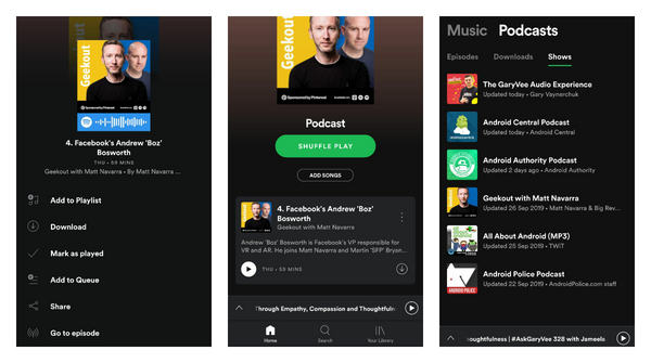 Now you can add podcasts to the playlist on Spotify for Android