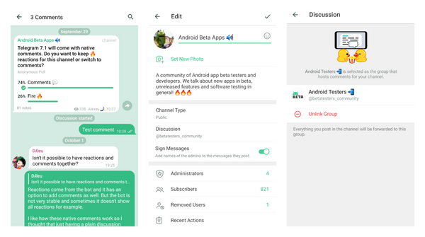 How to enable native comments in Telegram channel