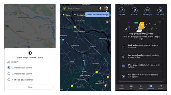 Google Maps Dark Mode started rolling out to more users on Android