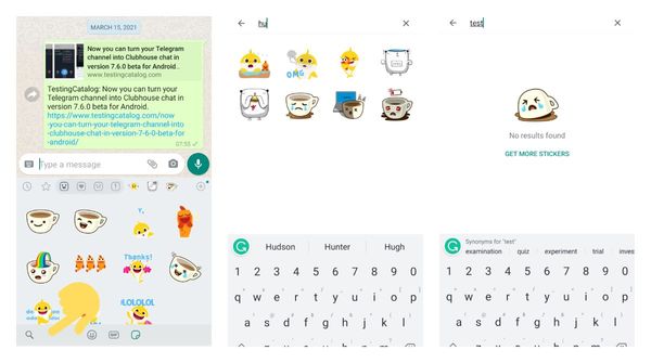 WhatsApp released sticker search functionality to everyone
