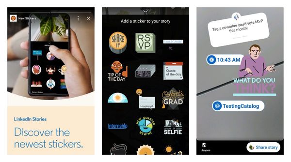ICYMI: LinkedIn released a bunch of stickers for you to showcase your current status in stories