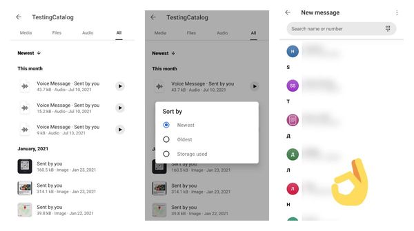 Signal beta got a cleaner contacts screen along with a redesigned All Media tab