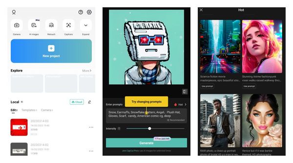 ICYMI: Capcut for Android introduced an AI image-generation feature for photo editing
