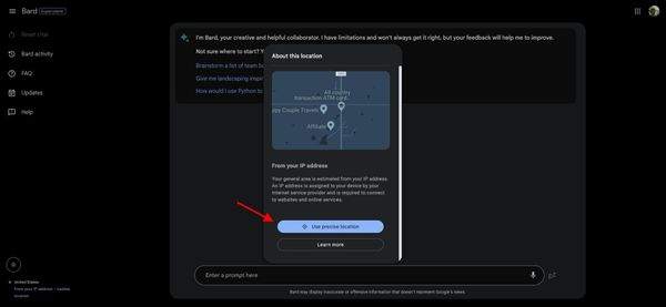 Bard AI rolled out location-based features for more relevant responses